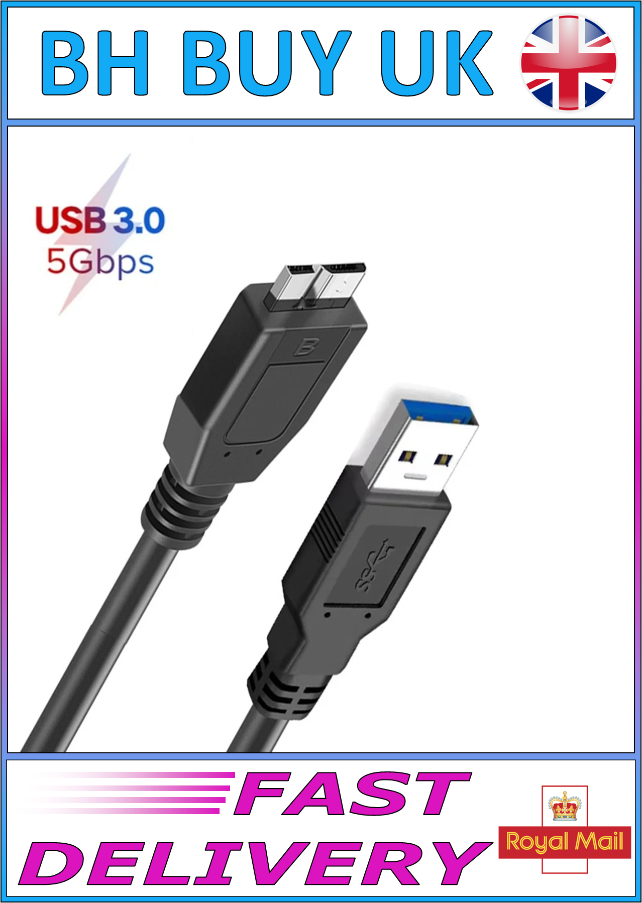 1m USB 3.0 TO MICRO B CABLE