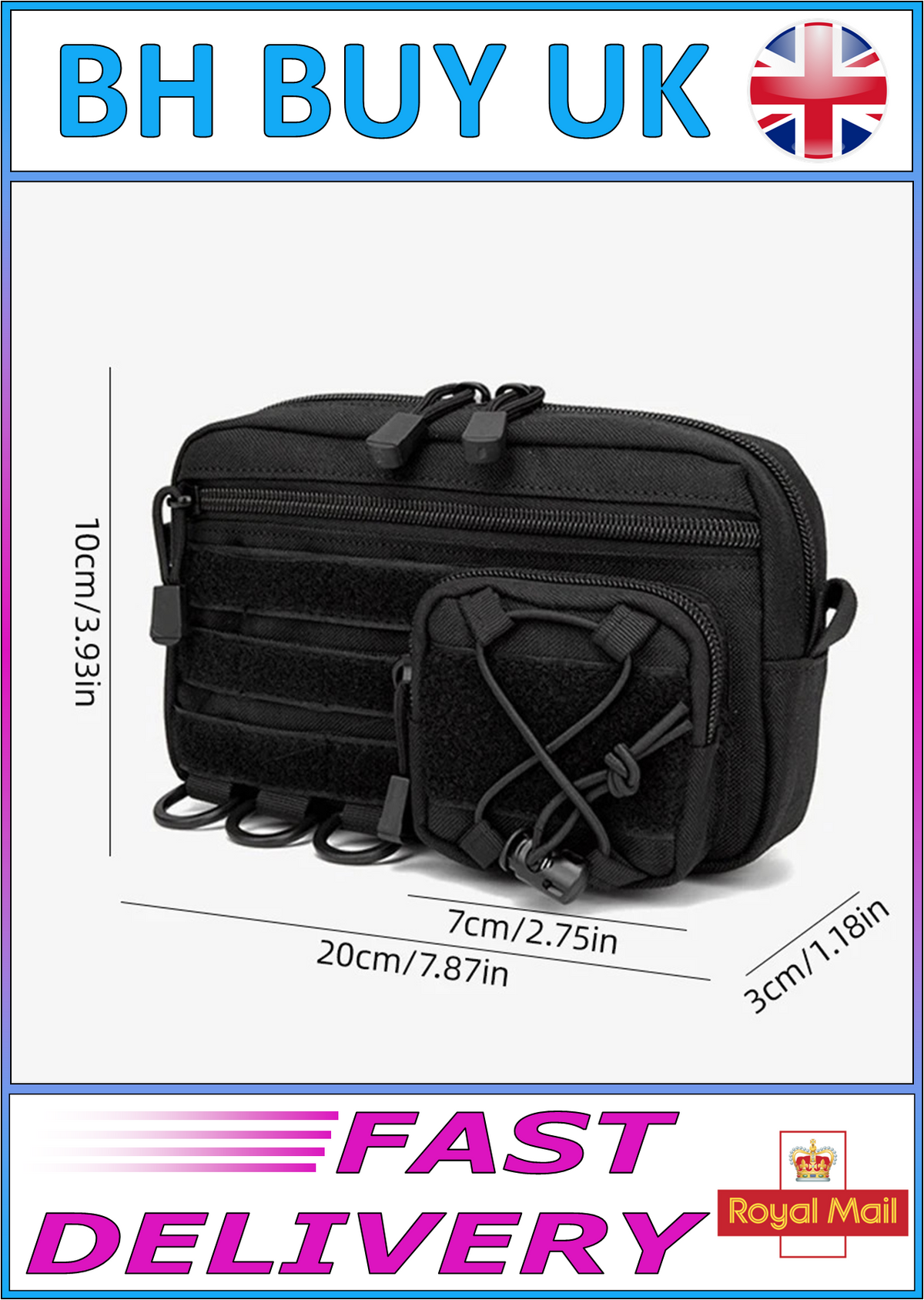 TACTICAL FIRST AID KIT WAIST BAG NYLON MEDICAL POUCH MOLLE TOOL ORGANISER OUTDOOR