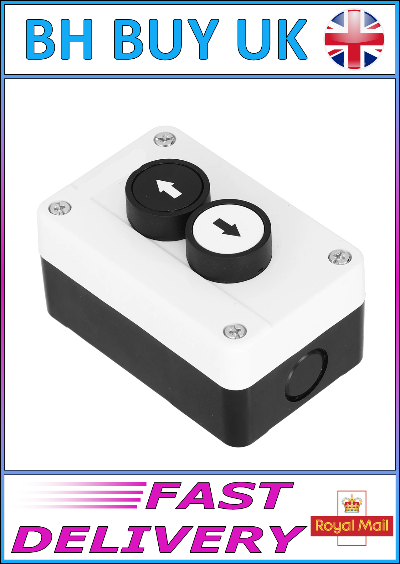 PUSH BUTTON STATION BOX - UP & DOWN MOMENTARY SWITCH