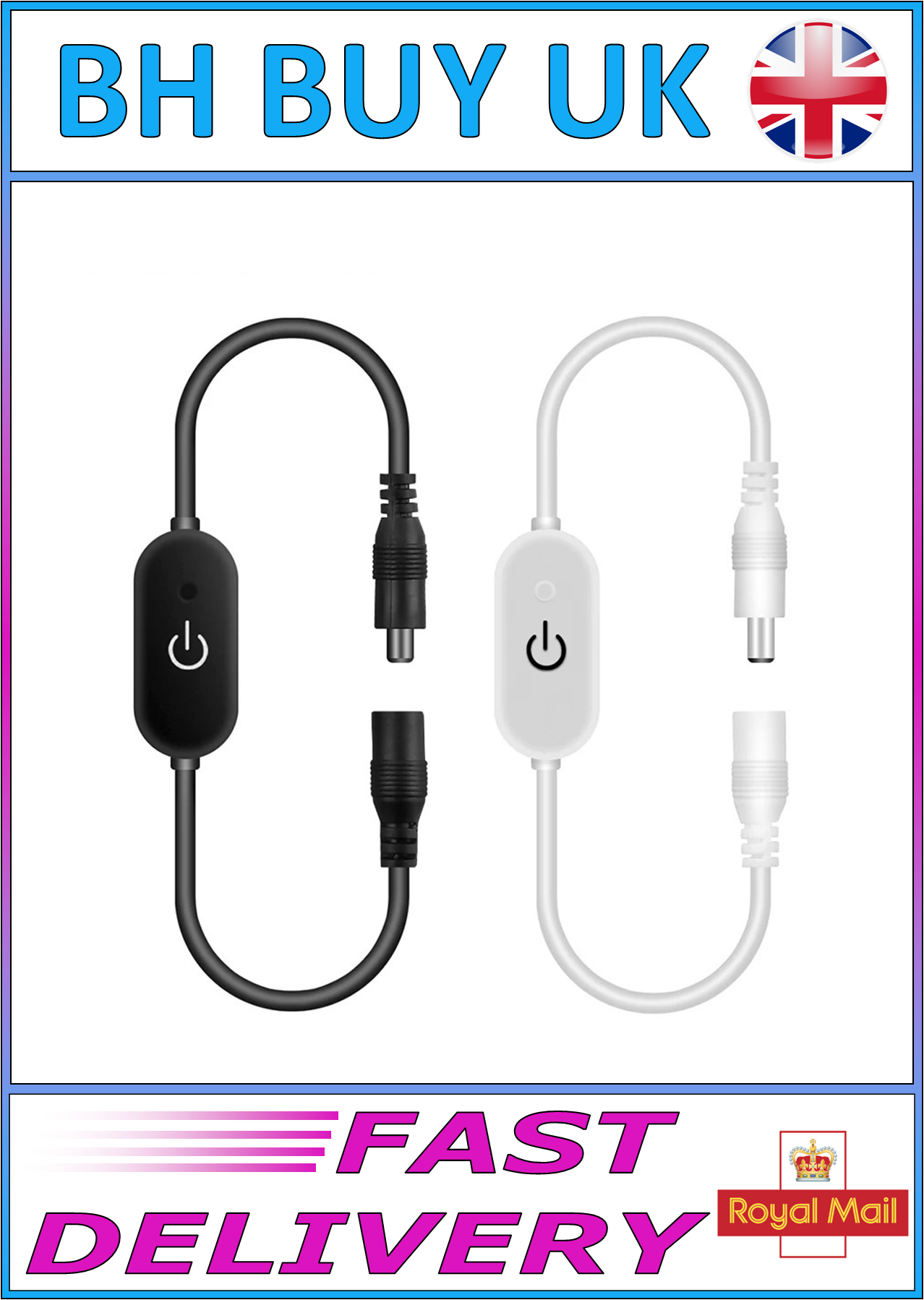 DC12V 5V 3A LED STRIP LIGHT INLINE TOUCH SWITCH & DIMMER
