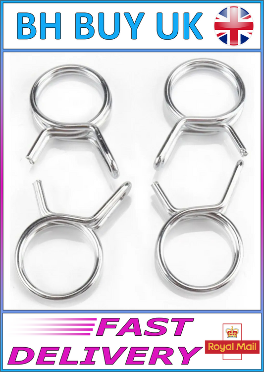 10 x SPRING HOSE CLAMPS 5mm - 30mm STAINLESS STEEL