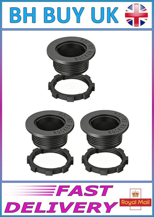 3 x BLACK ROUND ROCKER SWITCH PANEL MOUNTS