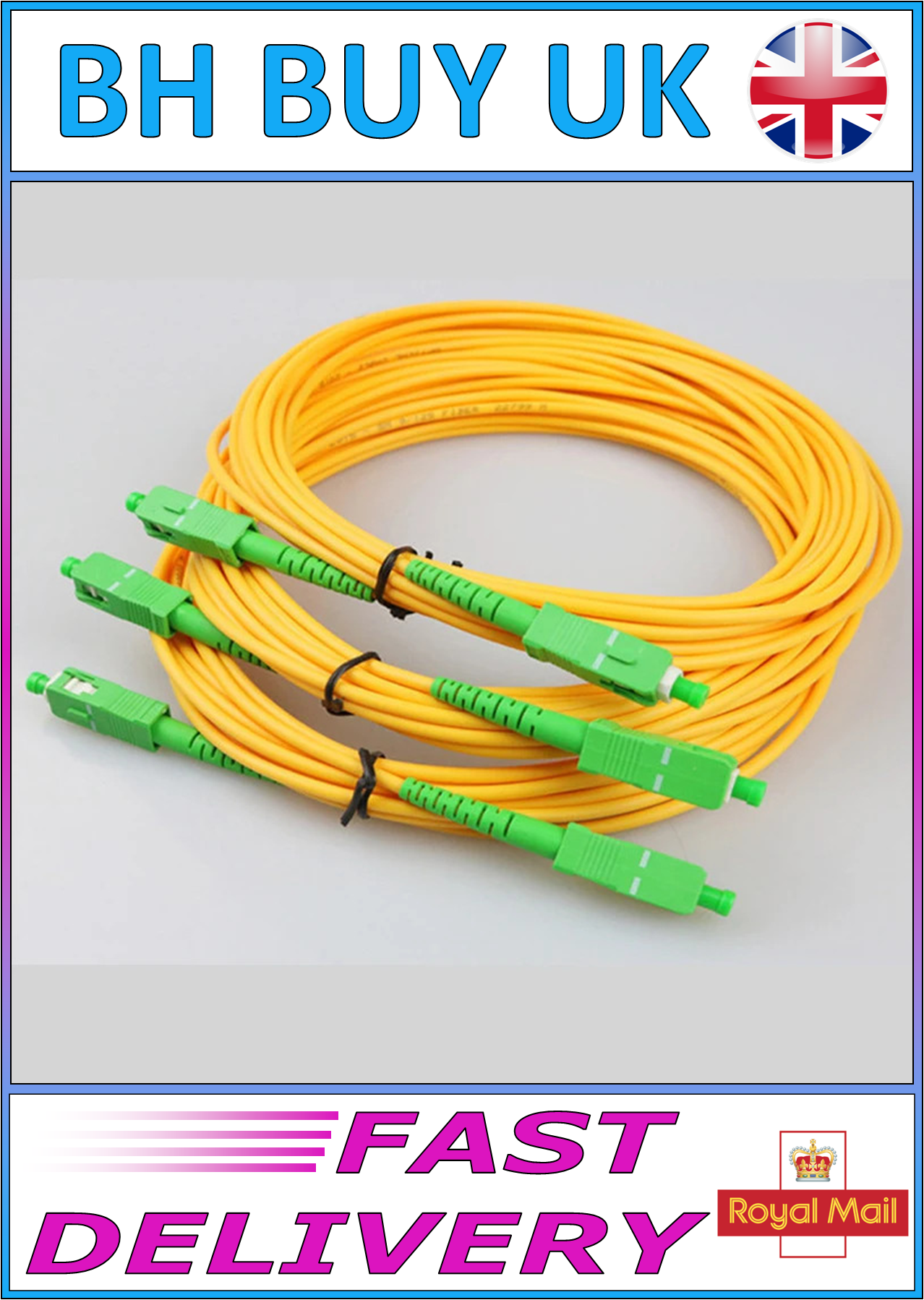 FIBRE OPTIC CABLE 1m & 3m SC/APC-SC/APC