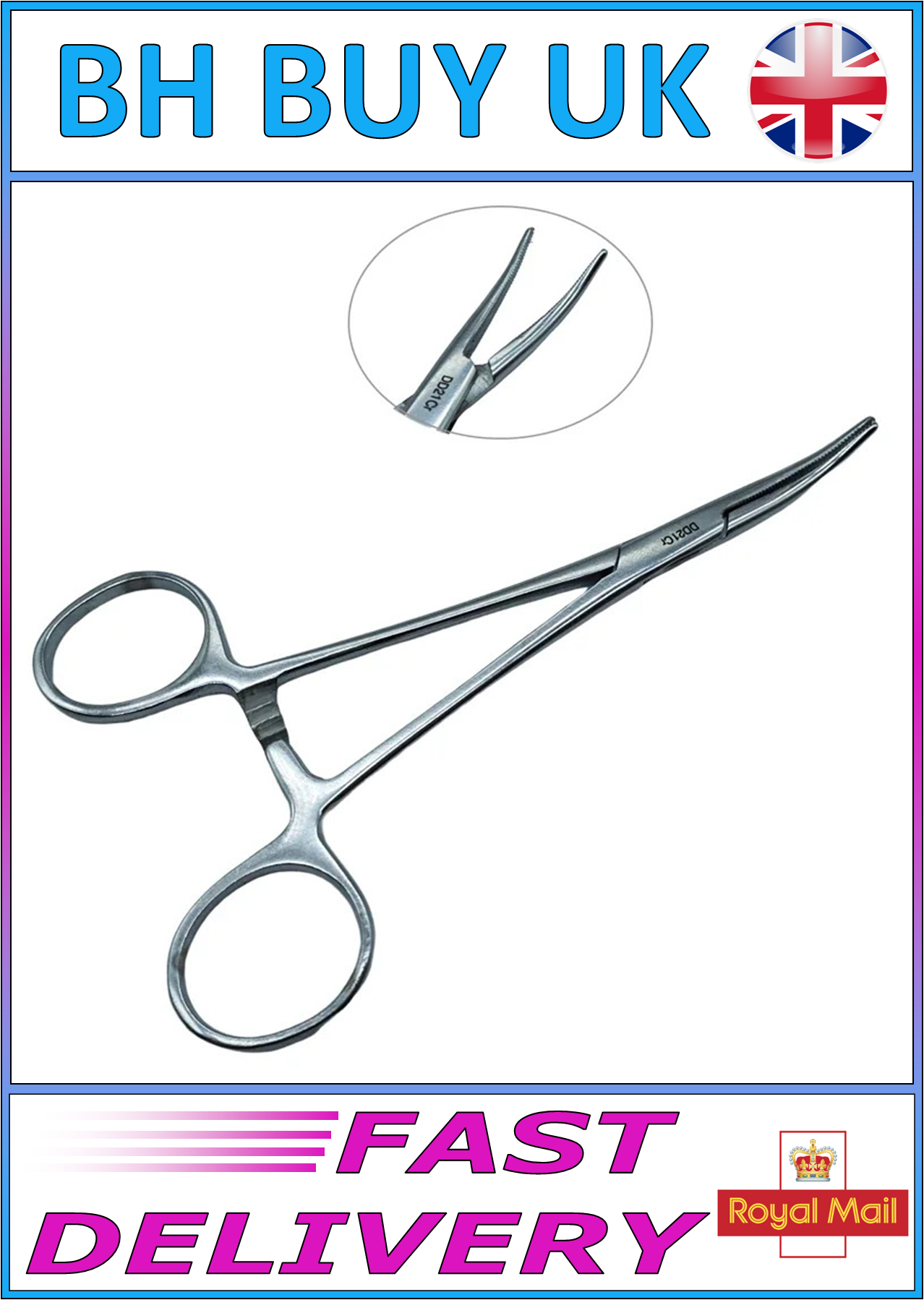 12.5cm STAINLESS STEEL HERMOSTATIC FORCEPS