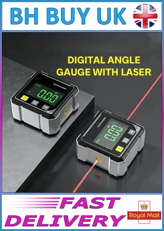 MAGNETIC DIGITAL ANGLE GAUGE - DUAL LASER PROJECTION