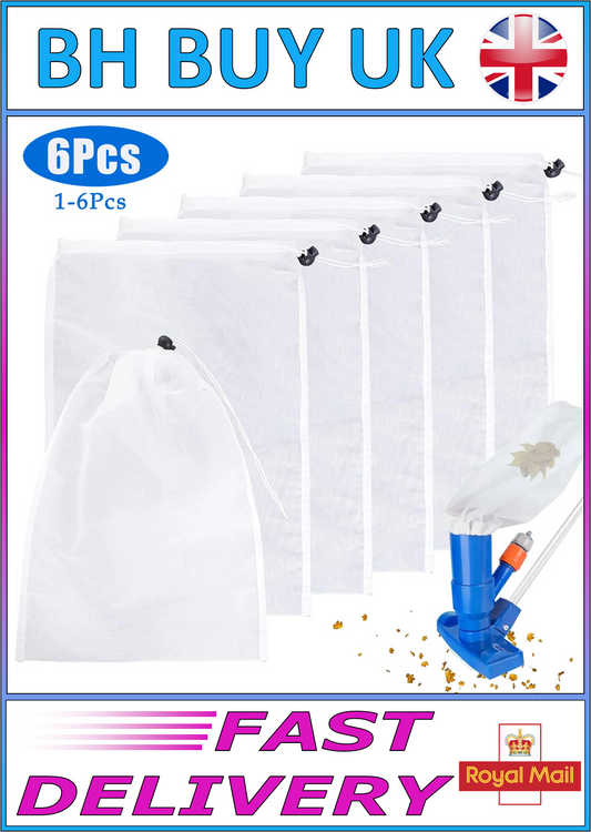 6 x POOL / POND VACUUM REPLACEMENT BAGS