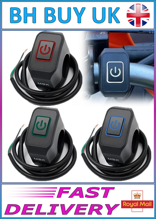 MOTORBIKE HANDLEBAR LED SWITCH BUTTON 12V
