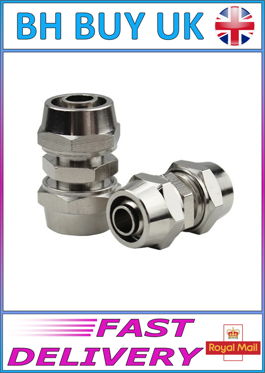 METAL 6mm x 6mm CO2 COUPLER LOCKING STRAIGHT CONNECTOR