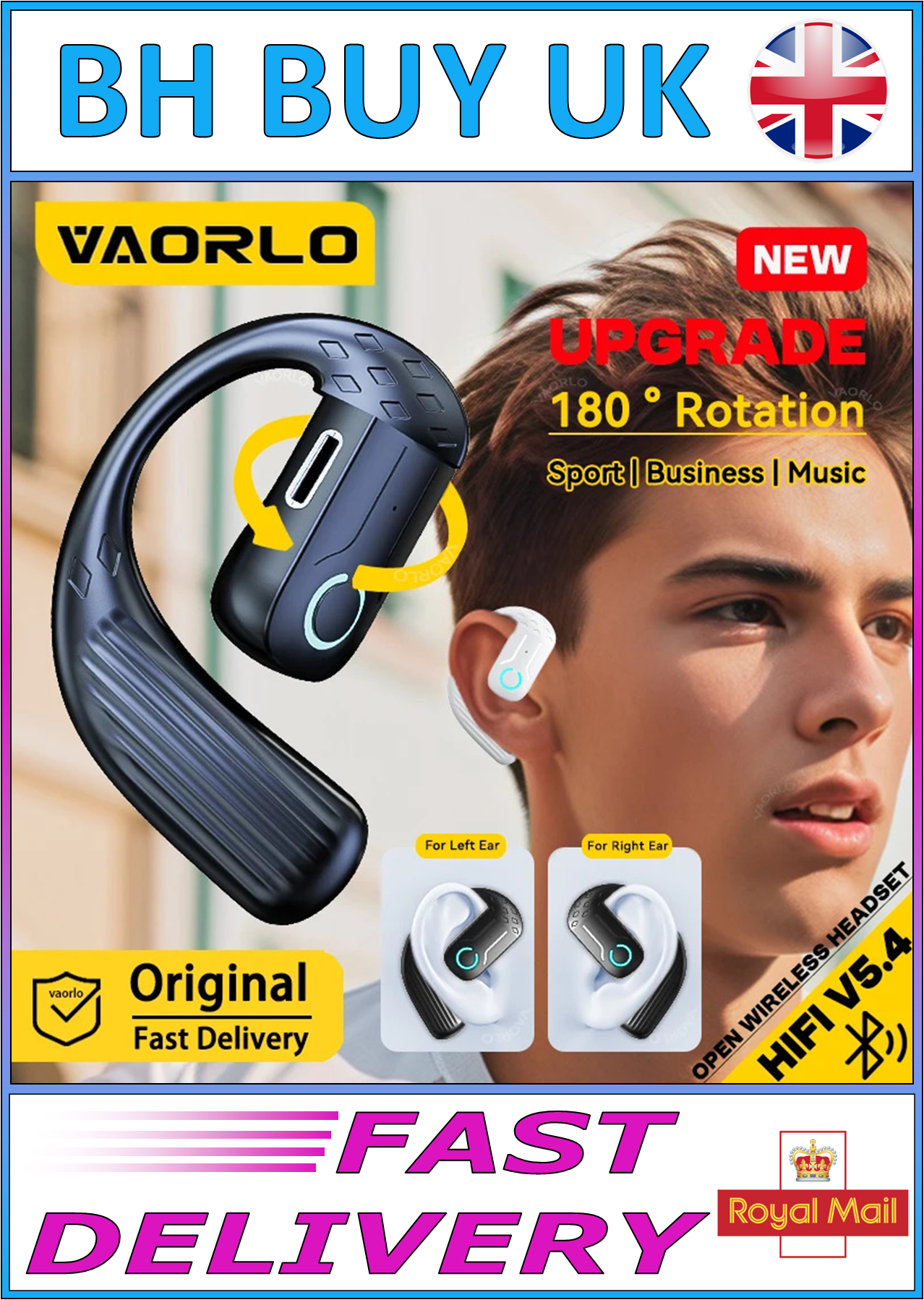 BLUETOOTH 5.4 OPEN WIRELESS EARPHONE WITH CASE