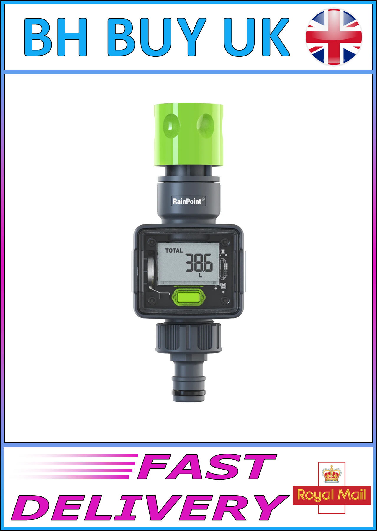 DIGITAL WATER FLOW METER - HOSE PIPE, POND, POOL