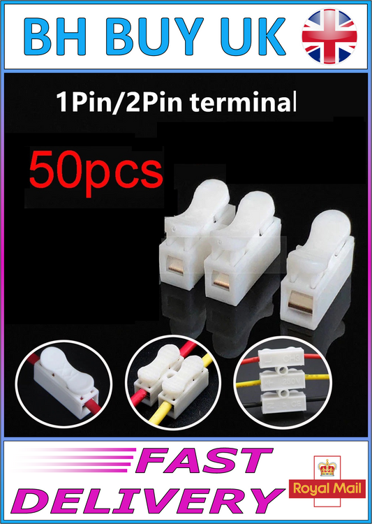 50 x 1 or 2 WAY QUICK ELECTRICAL CONNECTORS