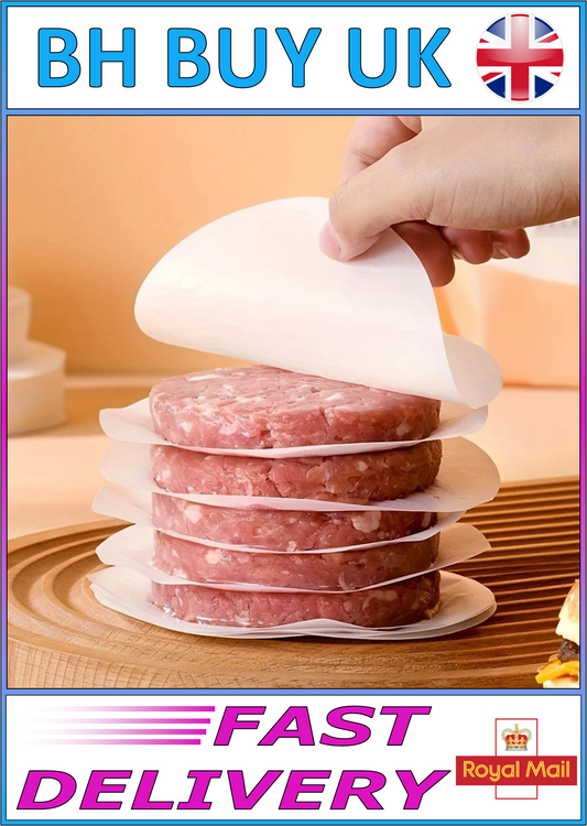 100 x NON STICK BURGER PATTY SEPERATOR SHEETS 13cm