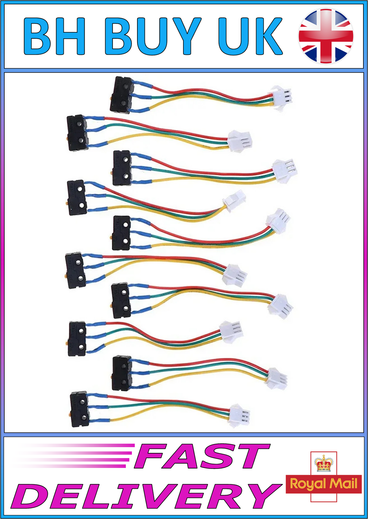 10 x GAS WATER HEATER MICRO SWITCH PRE WIRED 3 WIRES ON OFF CONTROL