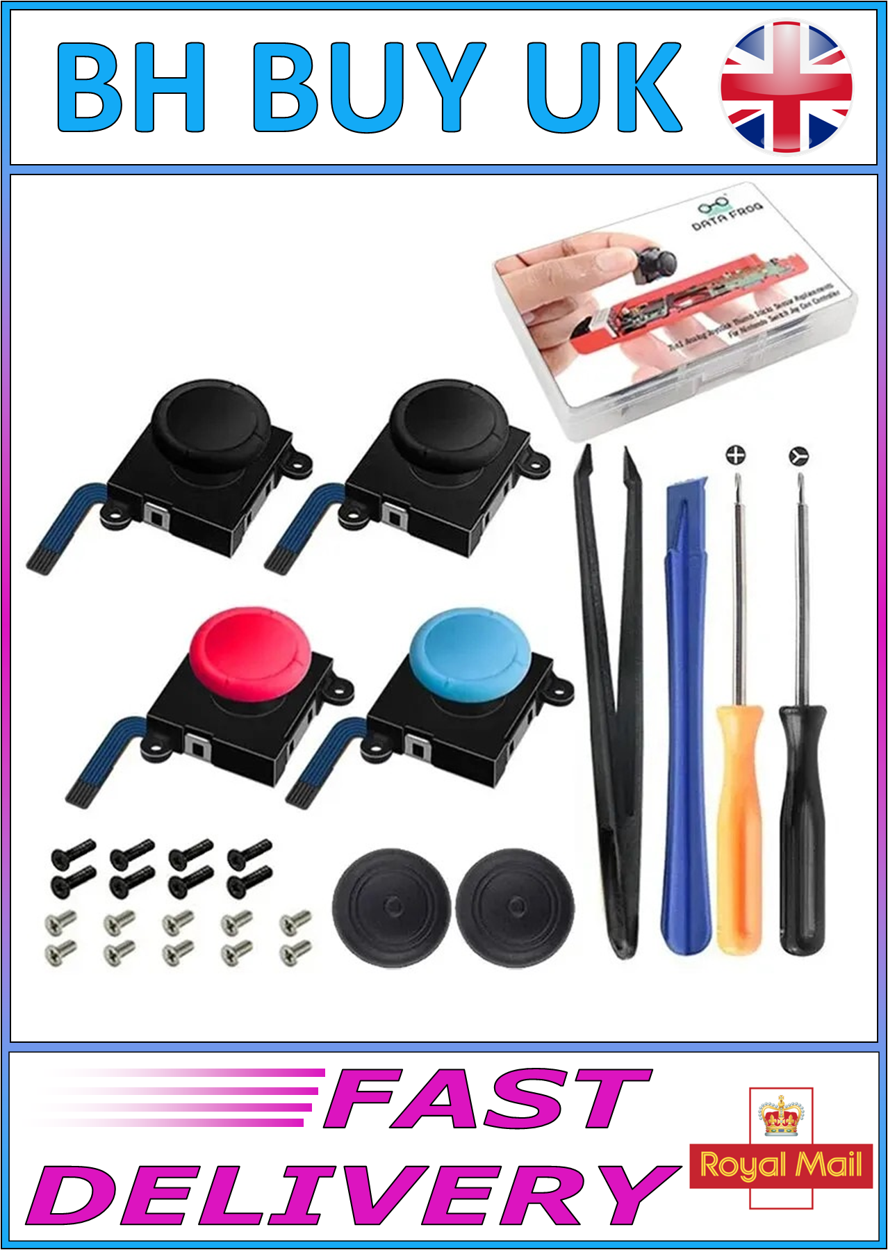 27 PIECE NINTENDO SWITCH REPLACEMENT JOY STICK TOOL KIT