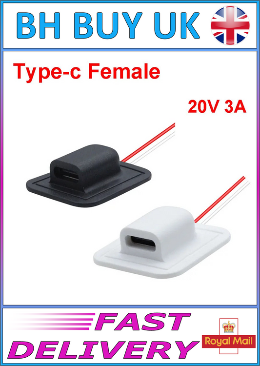 5 x  SURFACE MOUNT USB TYPE C FEMALE CONNECTORS