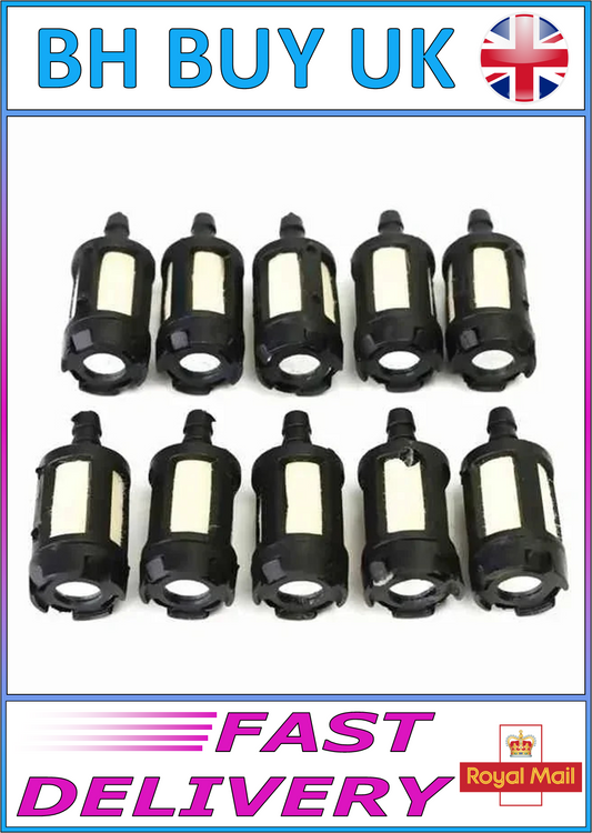 10 x GENERAL FUEL FILTER FOR PETROL GARDEN EQUIPMENT