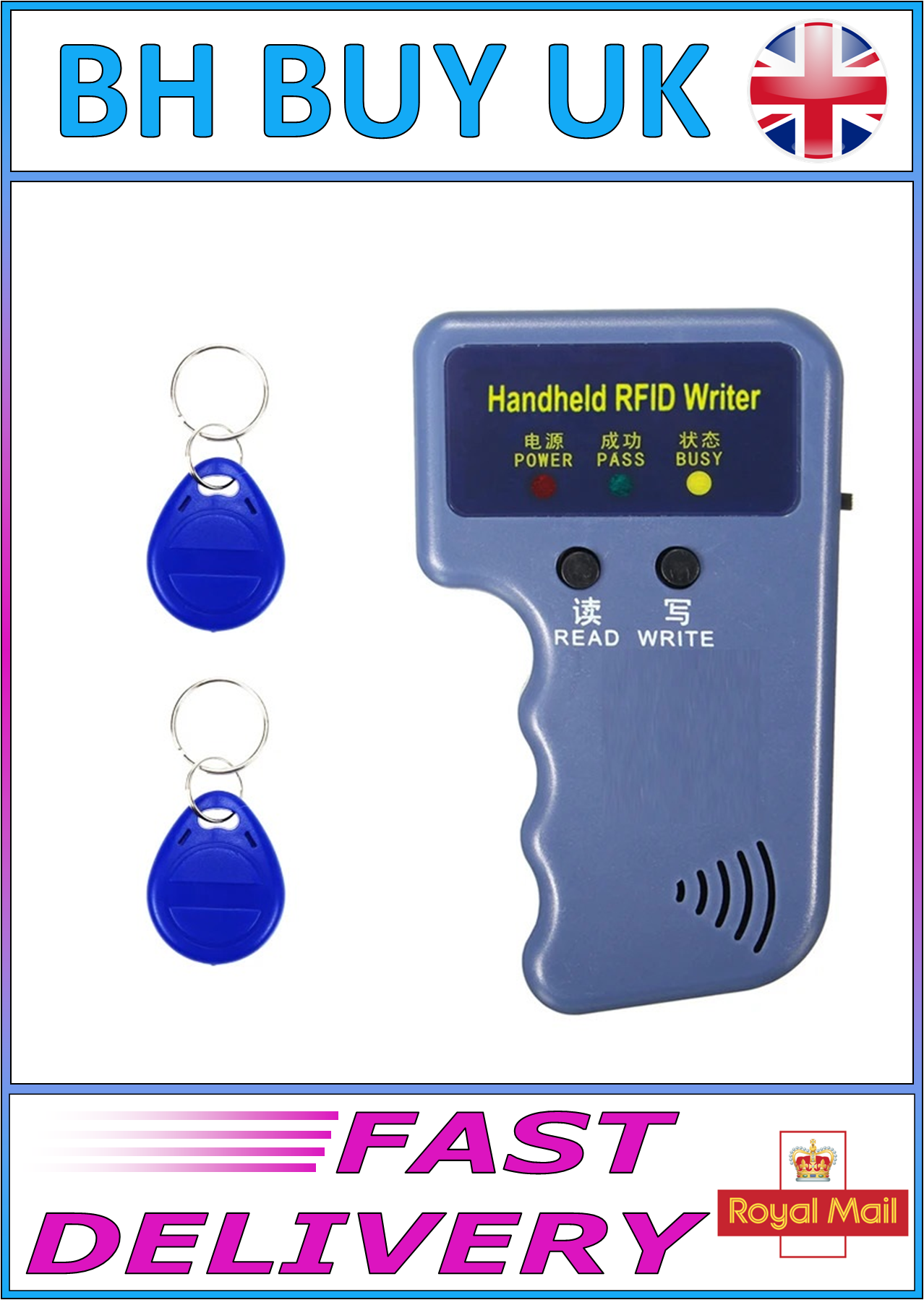 HANDHELD 125KHz EM4100 5200 RFID CARD WRITER COPIER