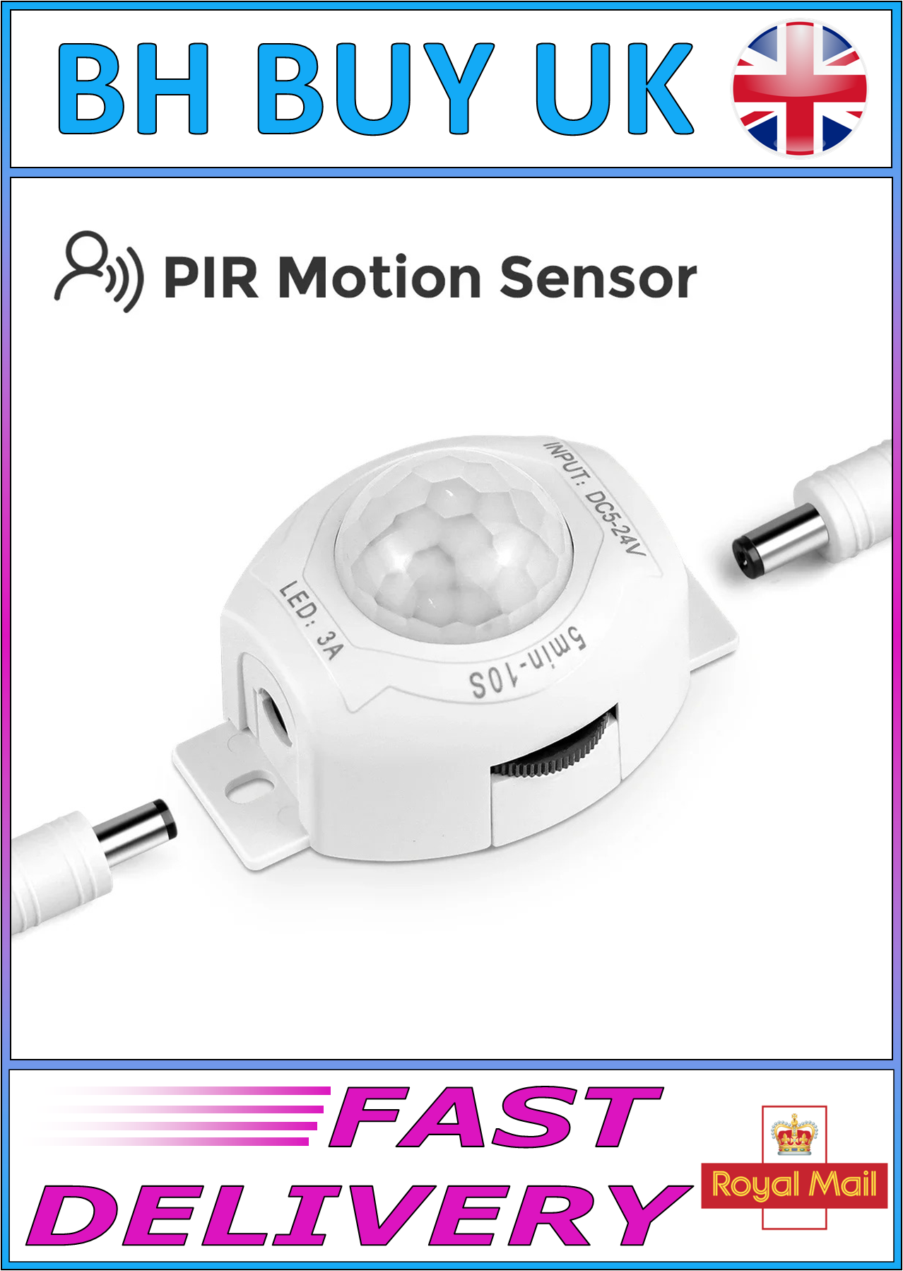 INLINE PIR MOTION SENSOR DC 5V-24V