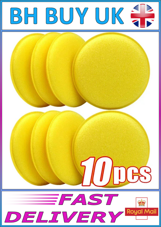 10 x CAR WAXING / POLISH SPONGE PADS