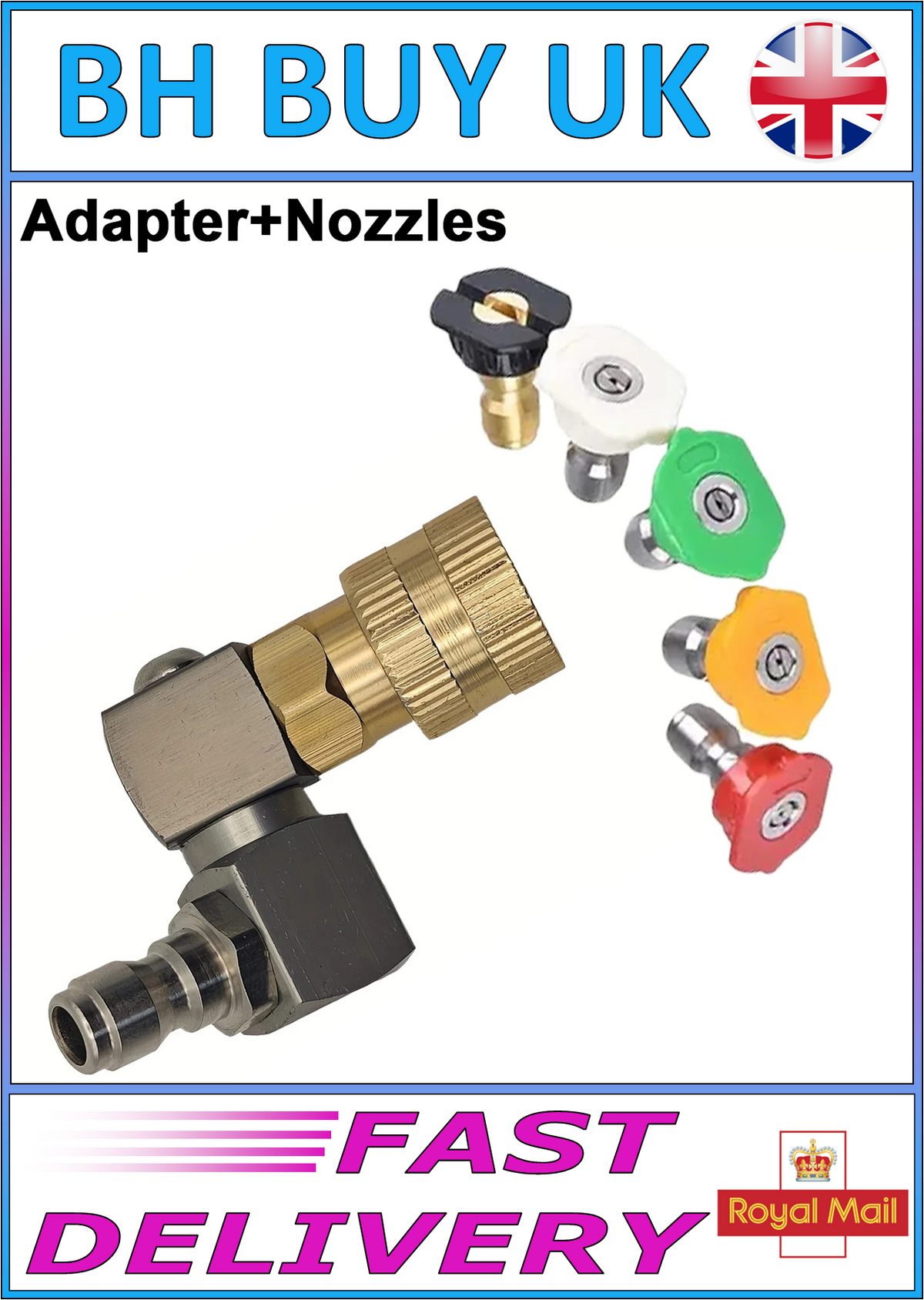 360° ROTATING PRESSURE WASHER GUN NOZZLE 1/4 QUICK CONNECT