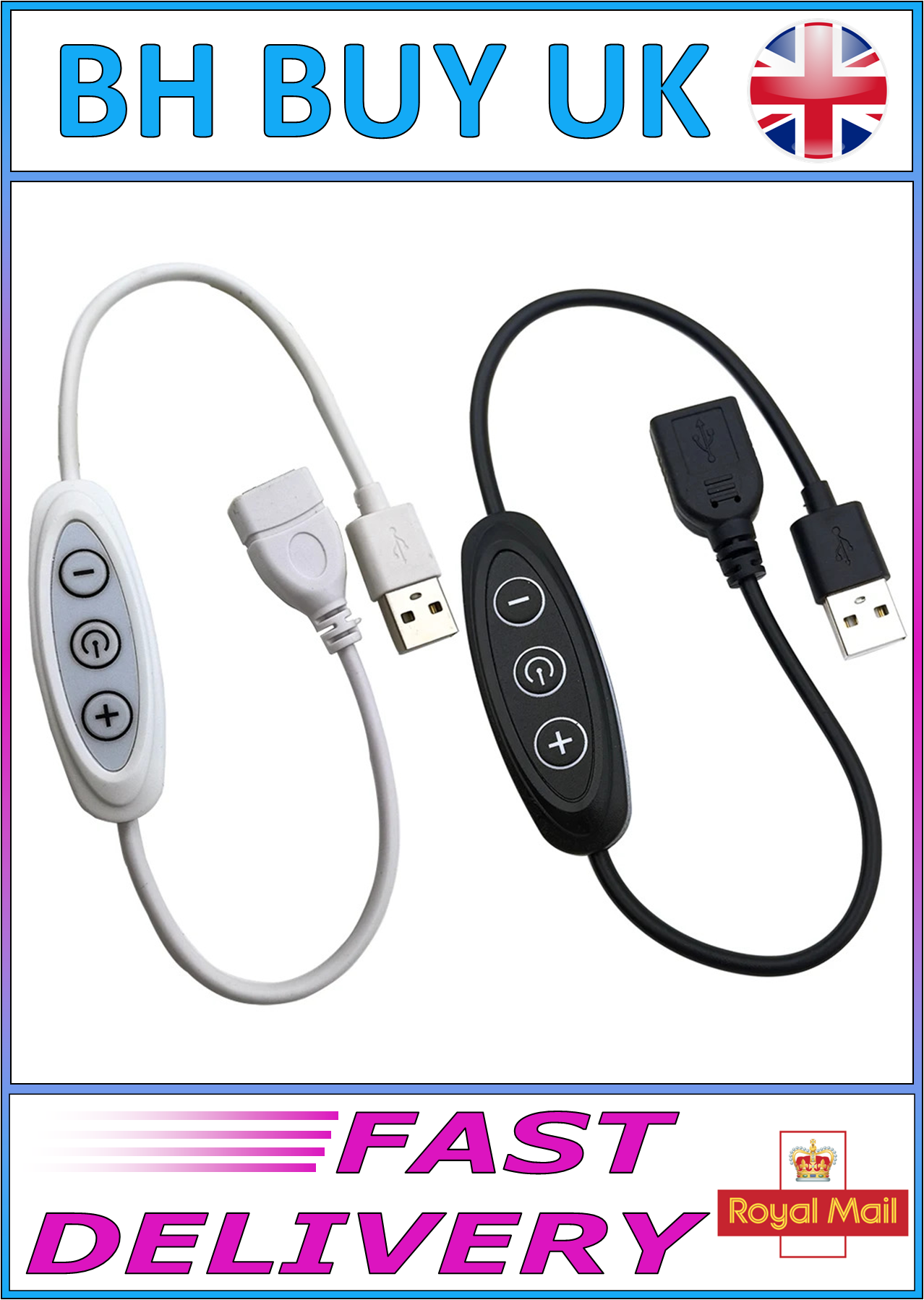 3 KEY USB DIMMER SWITCH 5V 2A 8 LEVEL DIMMING