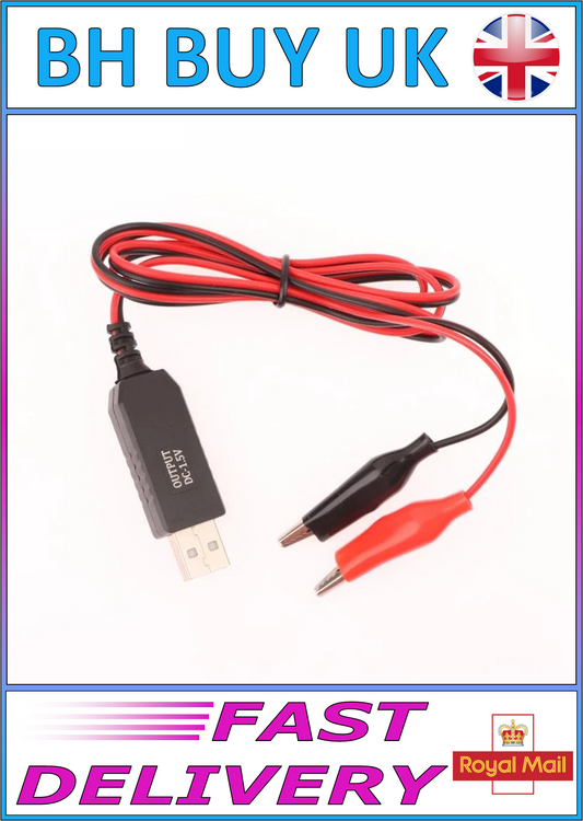 USB - CROCODILE CLIP POWER BOOST CONVERTER 1.5V 3V 6V 9V 12V