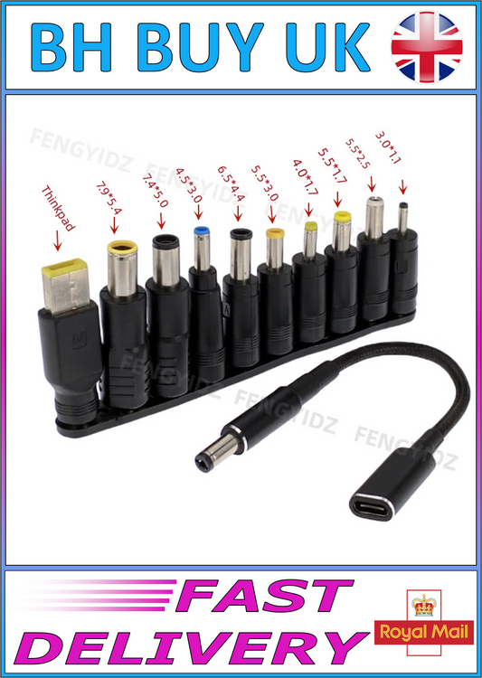 65w TYPE C LAPTOP POWER ADAPTER UNIVERSAL PLUGS