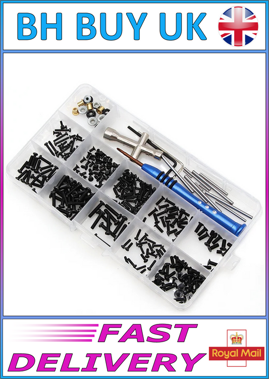 RC CAR TOOLS & METAL SCREW NUTS KIT IN BOX