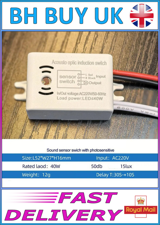 220v INTELLIGENT SOUND VOICE SENSOR SWITCH