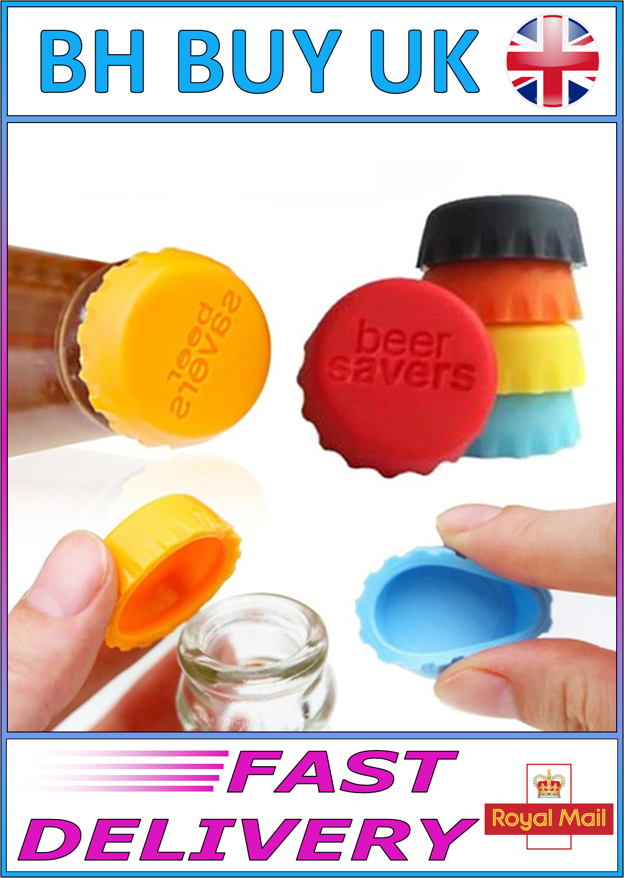 24 x SILICONE BOTTLE CAPS