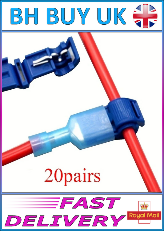 20 PAIRS QUICK CONNECT ELECTRICAL SPLICE & SPADE CONNECTORS