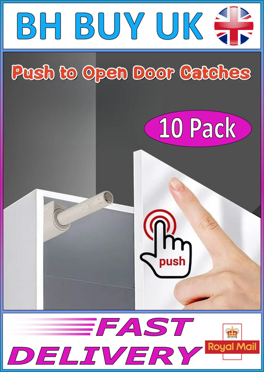 10 x MAGNETIC PUSH TO OPEN CUPBOARD DOOR MECHANISMS