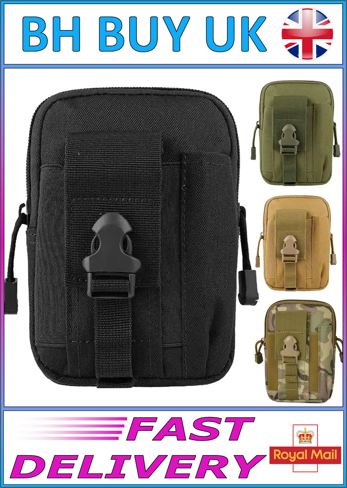 TACTICAL LEG BAG ARMY CAMOUFLAGE WAIST PACK BELT POUCH RIDING HIKING OUTDOOR