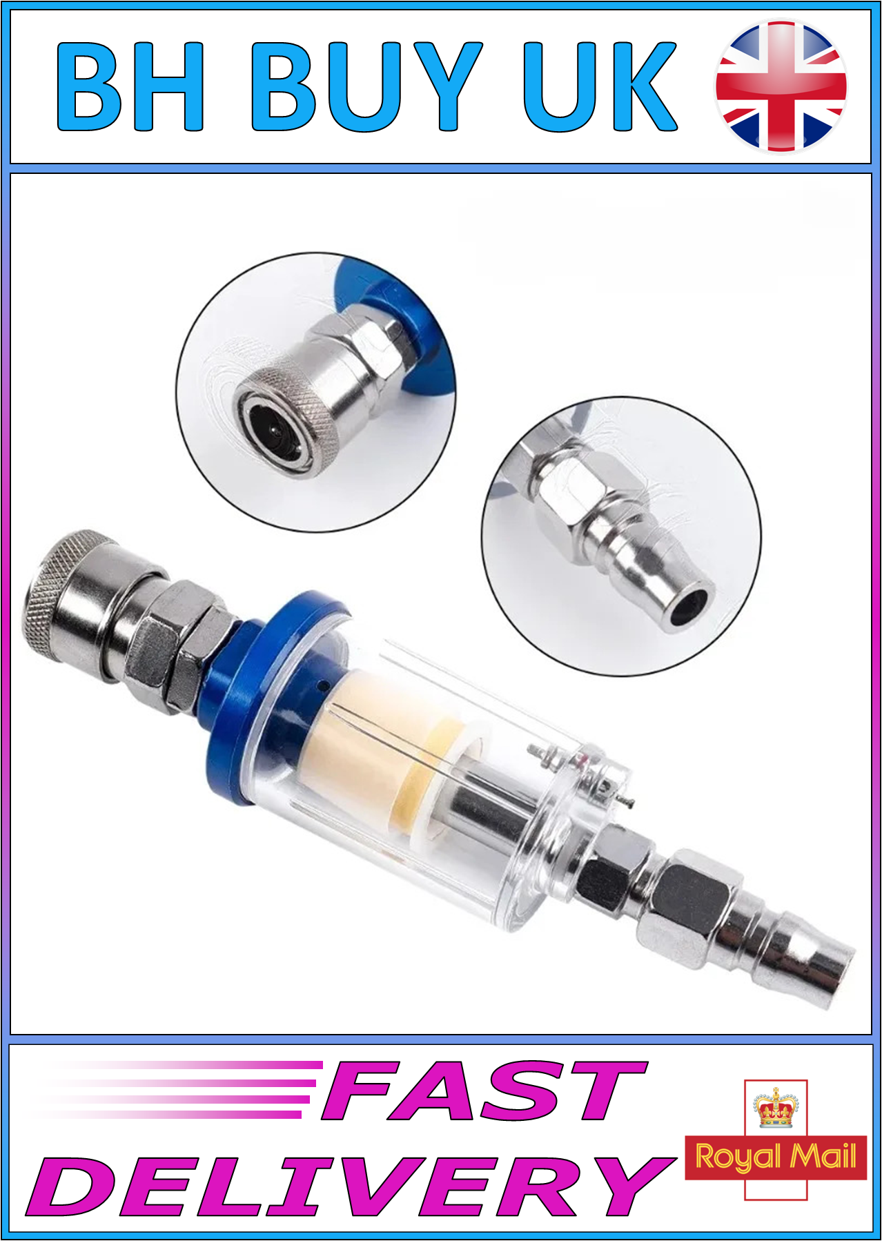 AIR SPRAYER GUN OIL & WATER SEPERATOR FILTER 1/4"