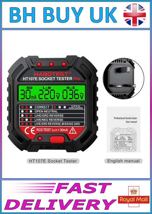 DIGITAL PRO UK SOCKET TESTER PLUG RCD TEST
