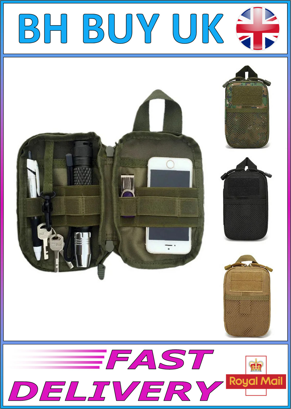TACTICAL MOLLE MEDICAL WAIST BAG FIRST AID POUCH EDC HUNTING CAMPING OUTDOOR