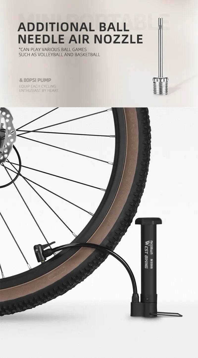 BIKE FLOOR PUMP 80PSI