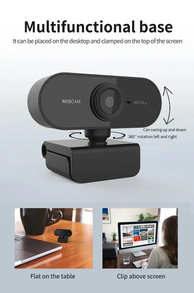 USB CLIP ON 1080P HD WEB CAMERA