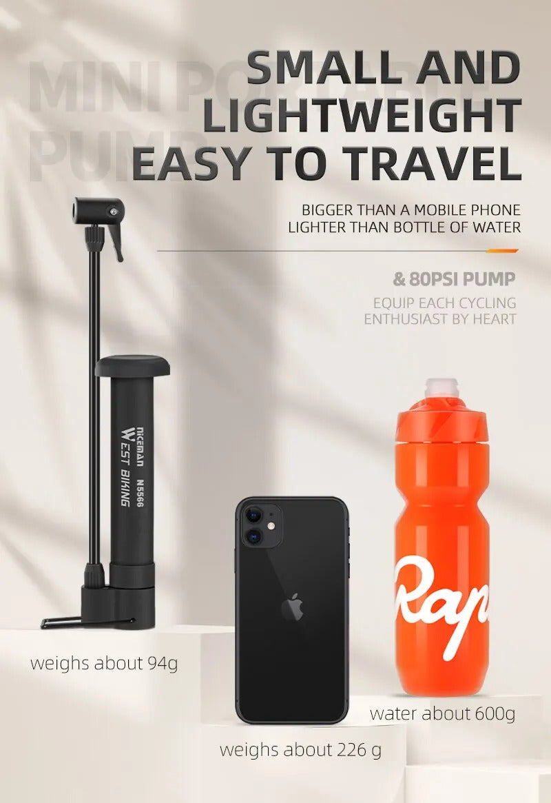 BIKE FLOOR PUMP 80PSI