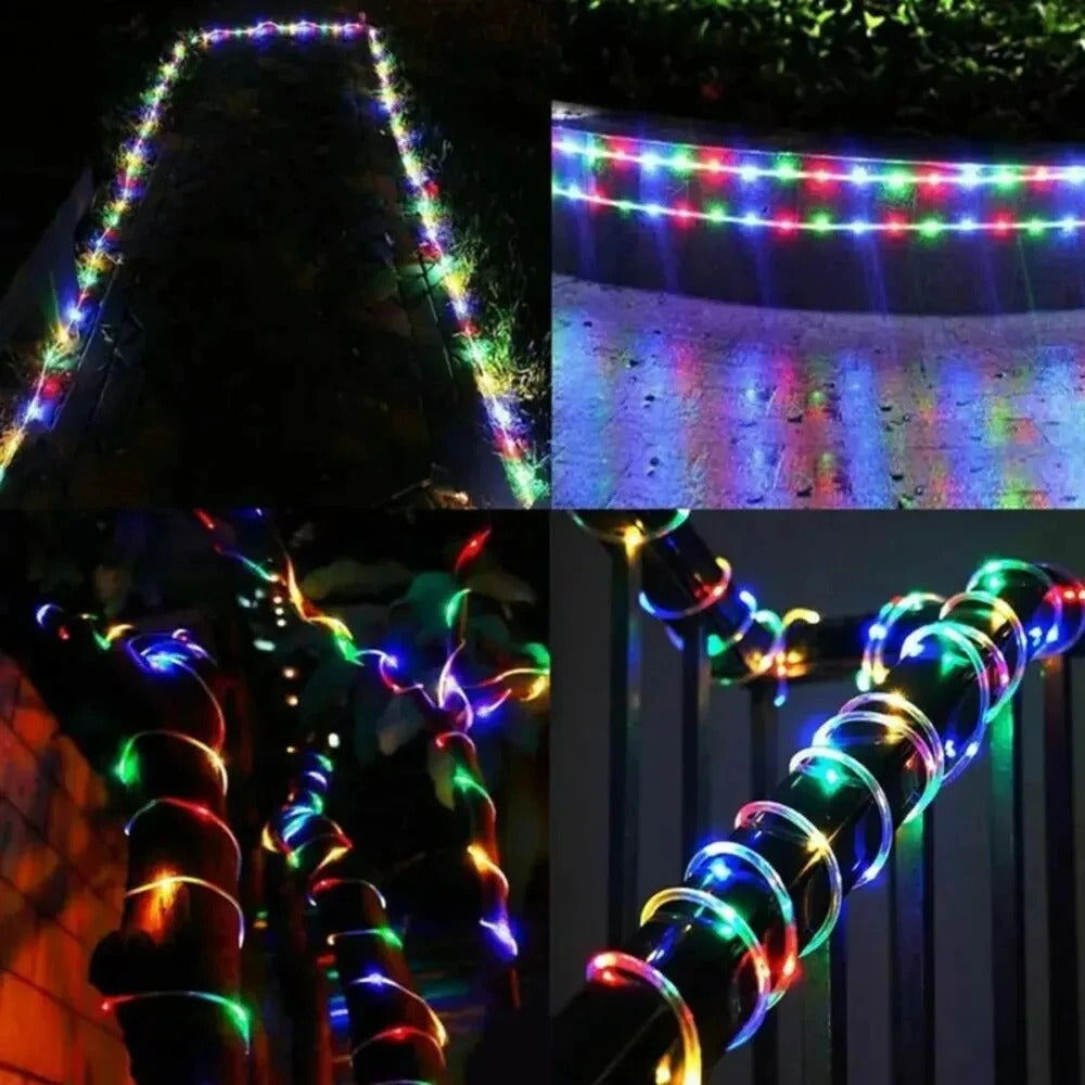 12m SOLAR COLOUR CHANGING LED ROPE LIGHT KIT