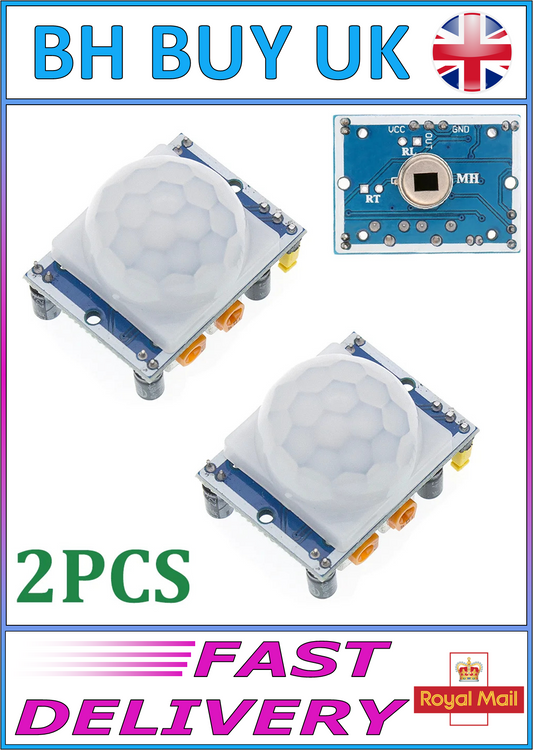 2 x HC-SR501 ADJUSTABLE IR MOTION DETECTOR MODULE