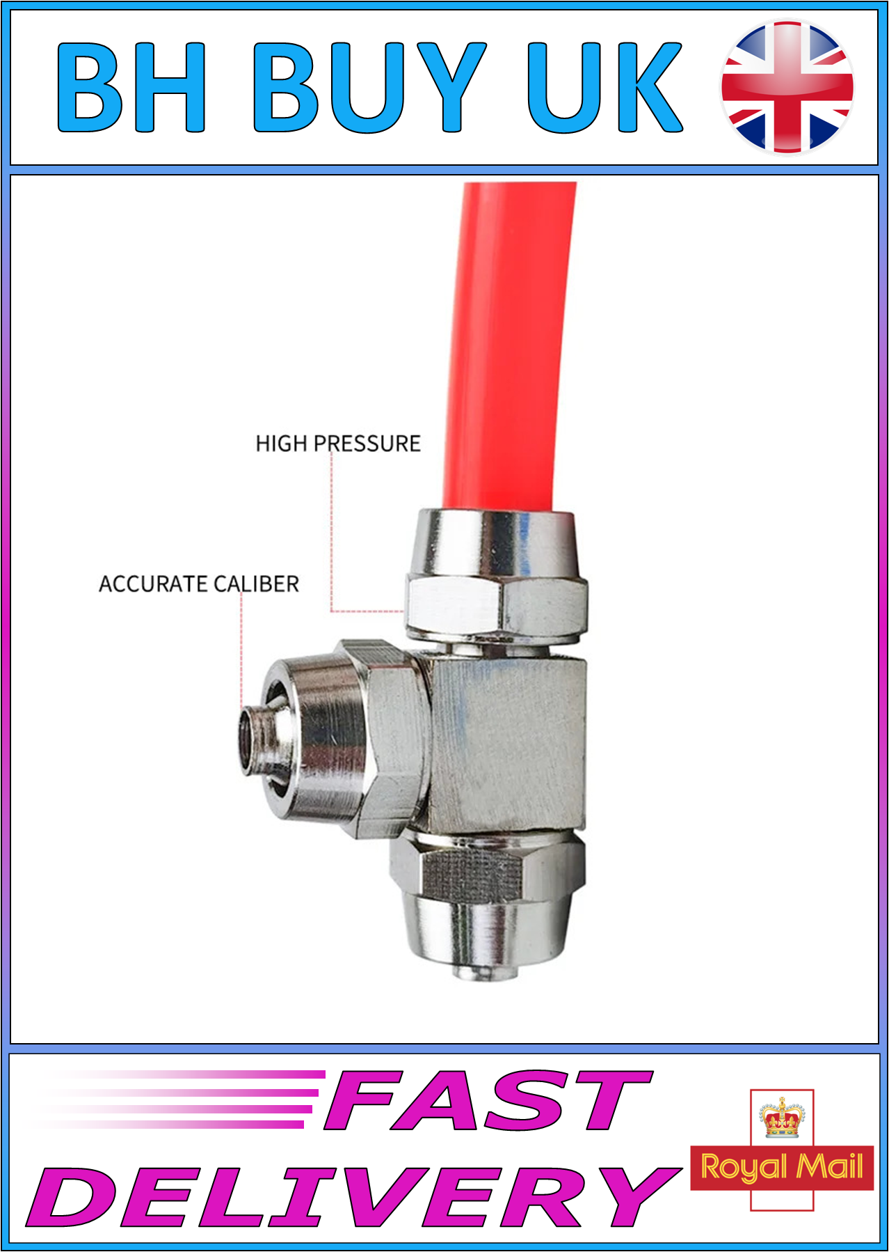 METAL 6mm x 6mm x 6mm CO2 TEE LOCKING CONNECTOR