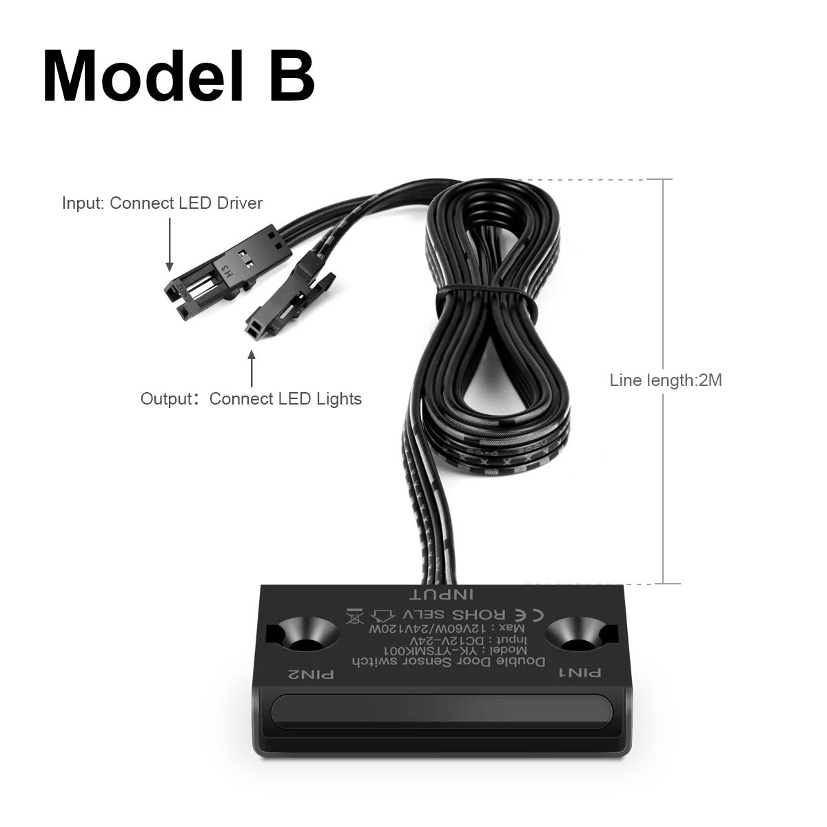 DOUBLE DOOR SENSOR SWITCH IR 12-24V DC