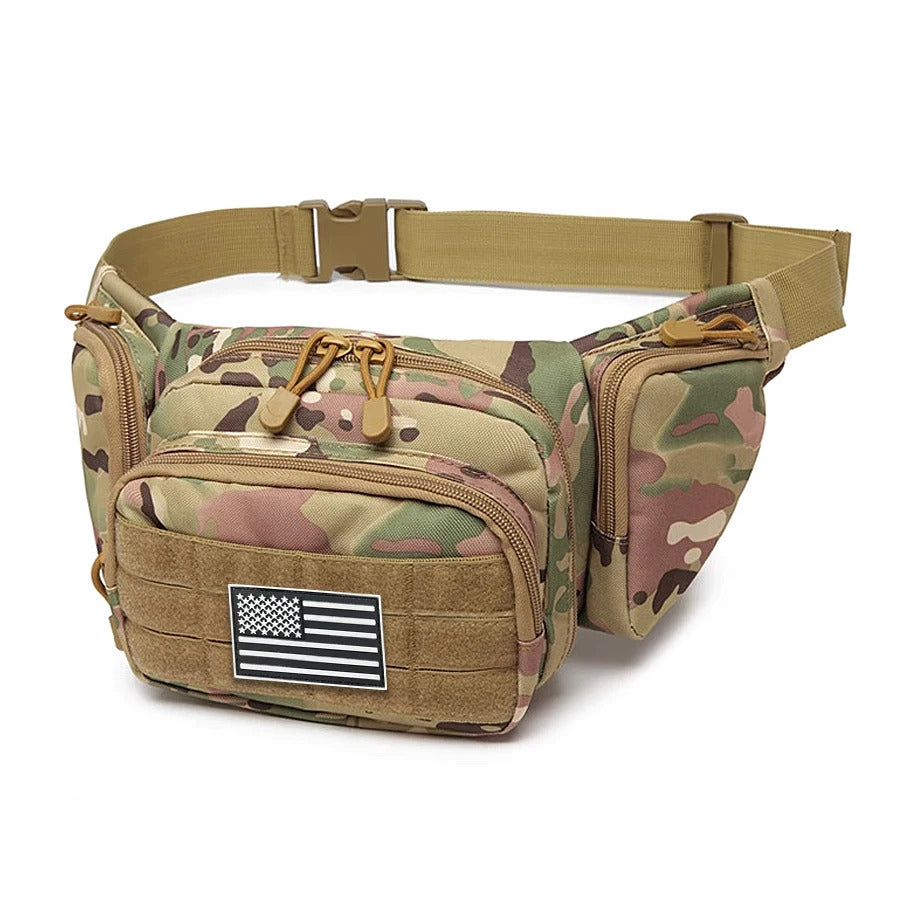 TACTICAL CROSSBODY WAIST BAG RUNNING CYCLING SPORTS BELT POUCH PHONE KEY HOLDER