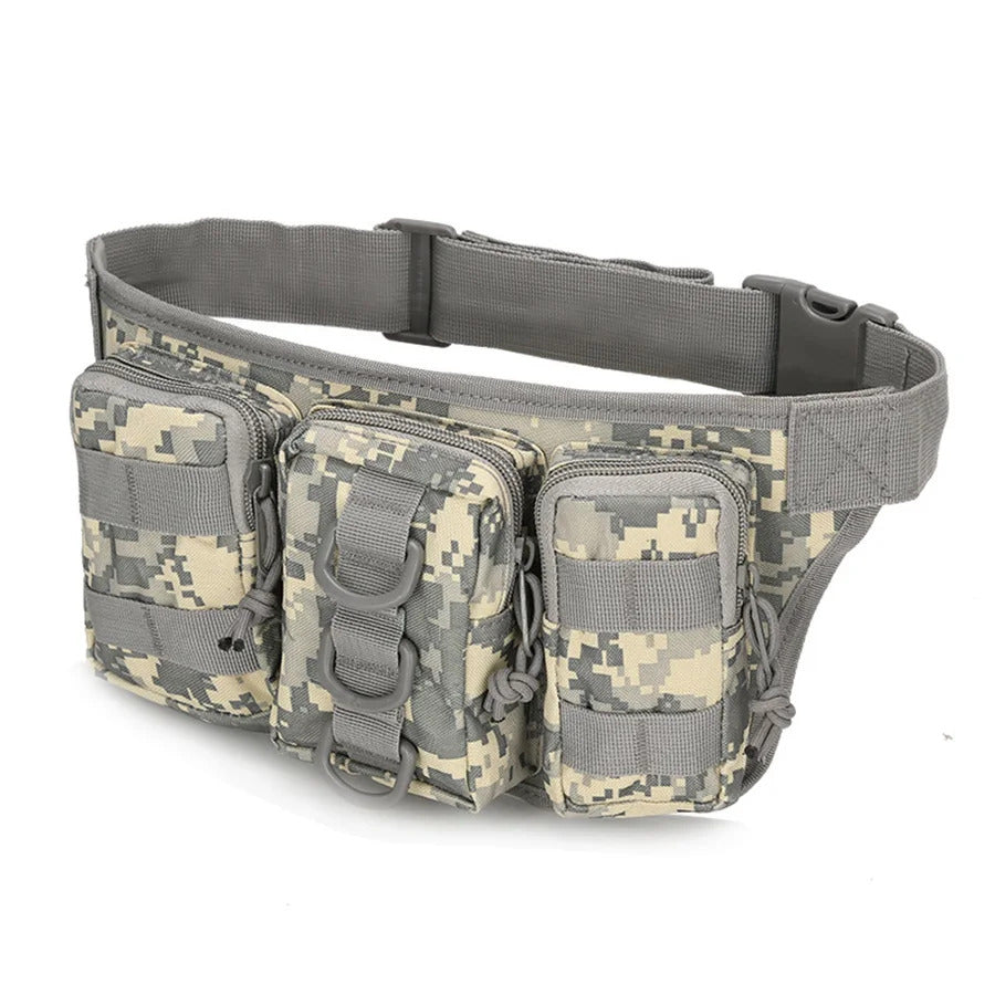 TACTICAL WAIST BAG HUNTING MOLLE POUCH TRIPLE POCKET OUTDOOR CAMPING CYCLING