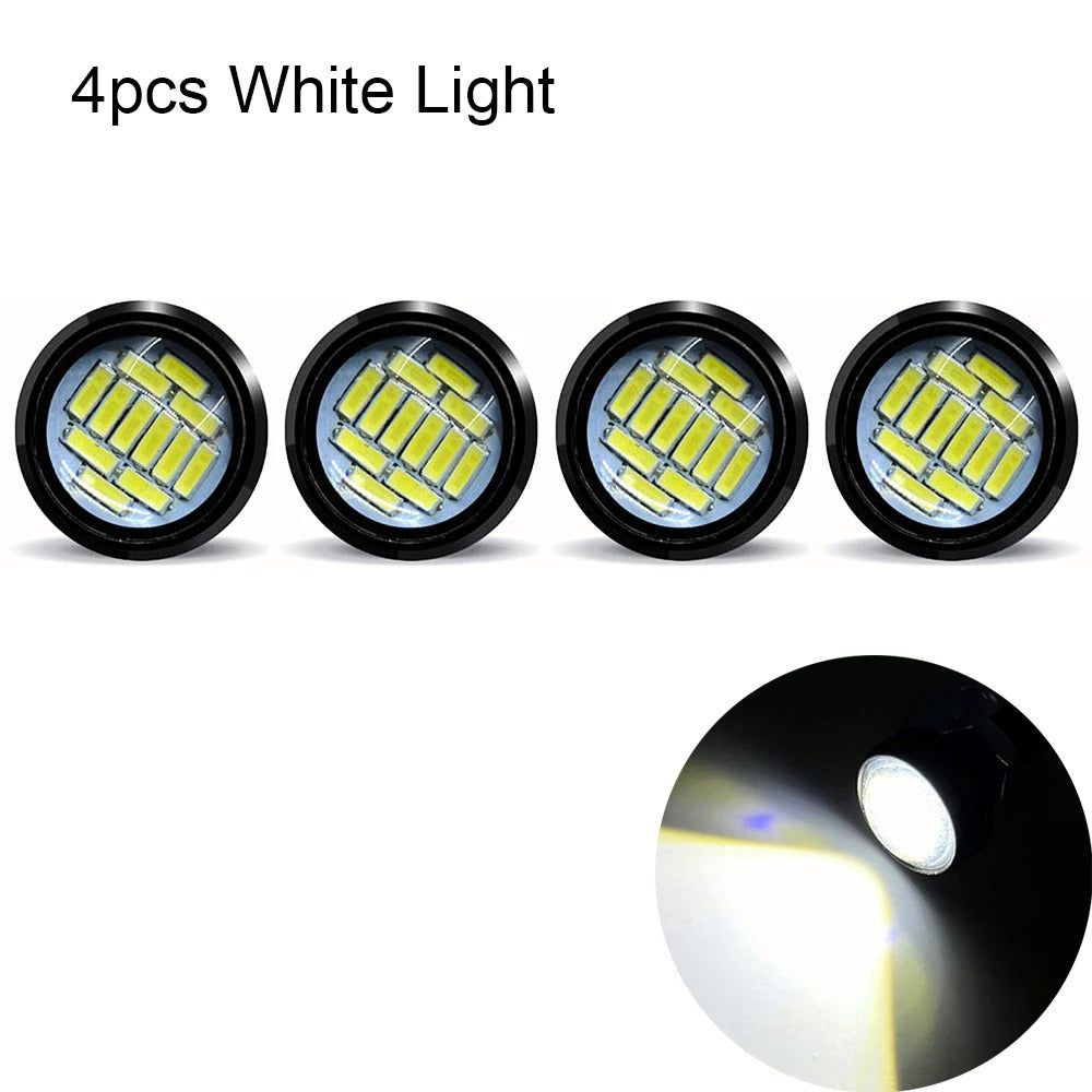 4 x LED CAR AUTO DRL DAYTIME RUNNING LIGHT 12V 15W
