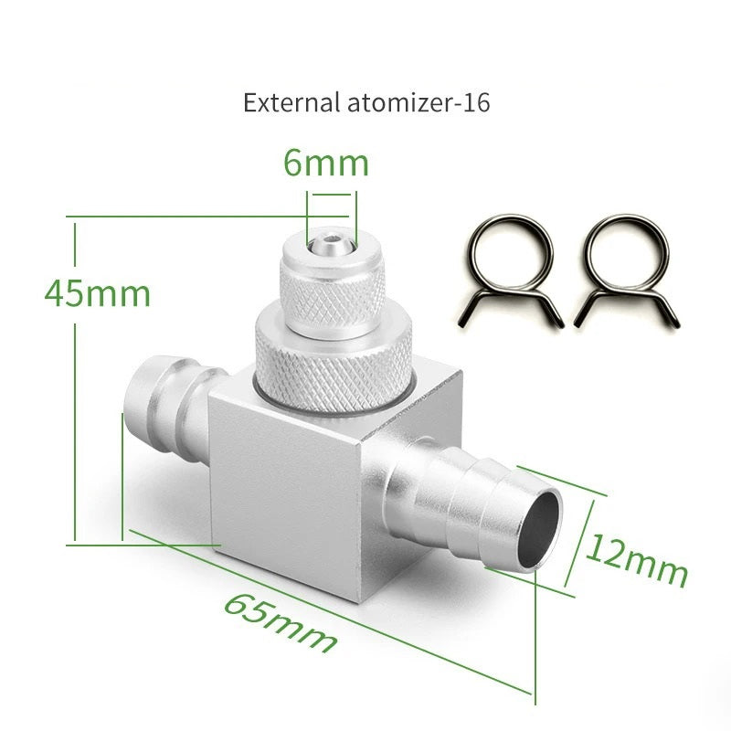 AQUARIUM CO2 INJECTION TEE FITTING 12 16 20mm