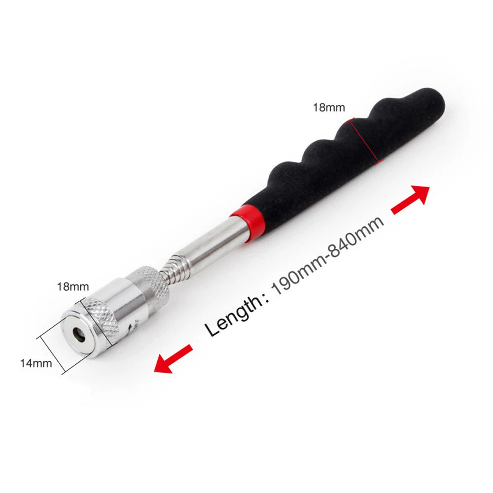 TELESCOPIC MAGNETIC PICKUP TOOL 78cm FLEXIBLE MAGNET PEN WITH LED LIGHT