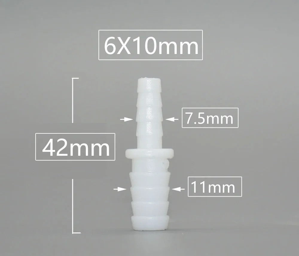 4 6 8 9 10 11 12mm REDUCING BARB CONNECTOR