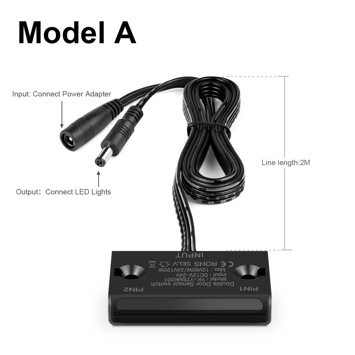 DOUBLE DOOR SENSOR SWITCH IR 12-24V DC